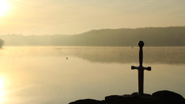 Epée Lac De Trémelin Broceliande in Bretagna