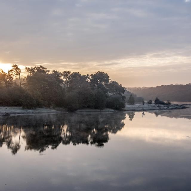 Lac de Viviane, château de Comper, Concoret. Bretagne