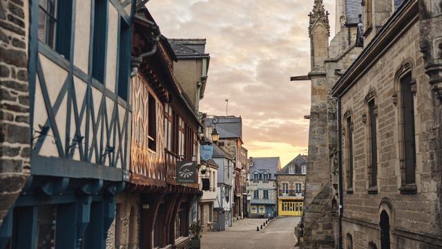 Josselin maison à colombage ruelle pavée