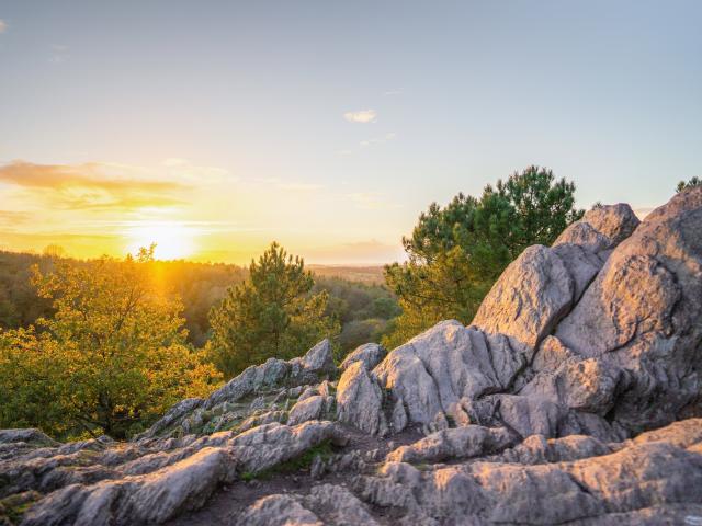 Coucher de soleil au Val Sans Retour, le Rocher des Faux Amants